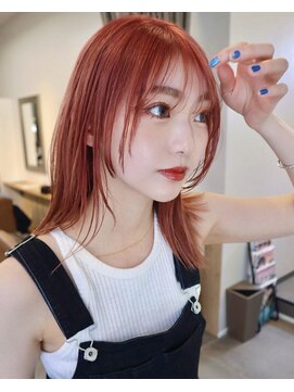 サンド 表参道(sand) 表参道ワインレッドブリーチダブルカラー