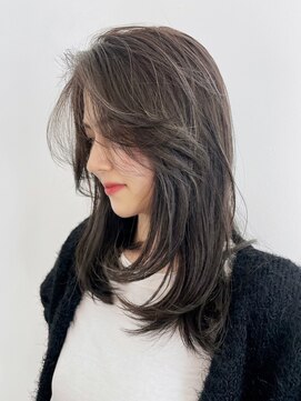 アルバム 新宿(ALBUM SHINJUKU) ハイライトレイヤー_グレーベージュレイヤーロング_ba445681