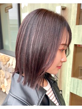 レイルヘア(REIR-HAIR) ぷつっとボブ×オレンジブラウン