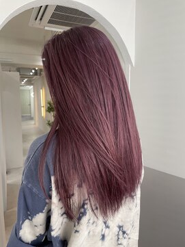 ジーナ 渋谷神南(Zina) 【Kaede】暖色カシスピンクカラー／ケアブリーチ一回～