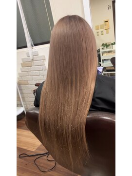アーチフォーヘア 心斎橋店(a-rch for hair) プルエクステでピンクベージュカラー