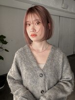 サロン シー(salon sea)&nbsp;salon sea 奥村　ピンクグレージュボブ
