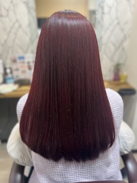 ヘアーカルチャー 小倉台店 HAIR CULTURE ワインピンクカラー