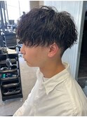 マッシュスパイラルパーマツイストスパイラル波巻きメンズ