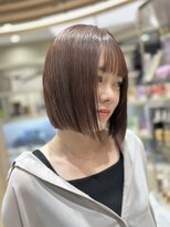 ヘアーザラブズラフズ オーガニカ 北九州(HAIR THE LOVES LAUGHS ORGANICA)&nbsp;大人可愛い♪ぱつっとラインボブ×ライラックベージュ