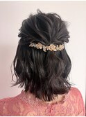 結婚式ヘアセット/ハーフアップアレンジ