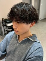 メンズサロンオー 宮崎(Men's salon O.)&nbsp;ニュアンスパーマ 波巻きパーマ マッシュ 刈り上げ メンズカット