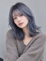 トリニティ(trinity)&nbsp;ブリーチ×髪質改善　くすみブルー　レイヤーカット【豊見城】