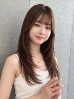 シー バイ ロンド 新宿(Sea by Lond)&nbsp;ワンホンレイヤ ー×ダークブルー[デジタルパーマ/ボブ/韓国]