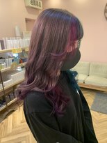 シュガー ヘアアンドネイル 仙台(SUGAR)&nbsp;ラベンダーロングかきあげロングマロンベージュピンクベージュ