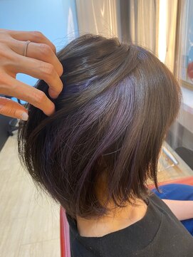 スタジオ ジョイ STUDIO Joy 下垂木店 パープル×ブルー インナーカラー