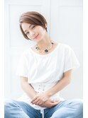 前髪長めの小顔ボブカット