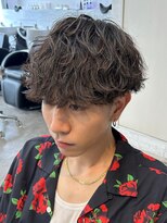 メンズ波巻きスパイラルパーマプードルパーママッシュ韓国ヘア
