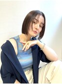 切りっぱなし×ストレートボブ