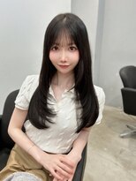レイヤーカットロング/シースルーバング/前髪カット/名古屋
