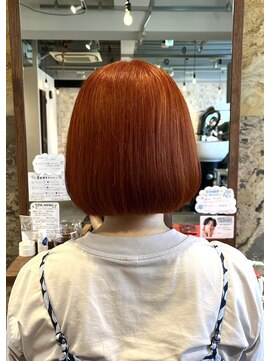 ジュエ (jouer) オレンジ大人可愛いミニボブ20代30代40代