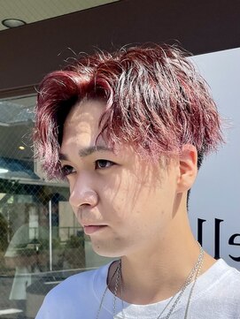 スウェル 千葉店(Swell) ツートンレッドカラー[千葉/メンズ/メンズカラー/ブリーチ]