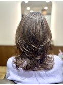 伸ばし途中でも楽しめるレイヤースタイル