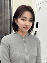 サンド 大阪梅田(sand)&nbsp;＠hitoshi__sand ボブ/黒髪/ネビージュ/小顔/ワンレン/大阪梅田