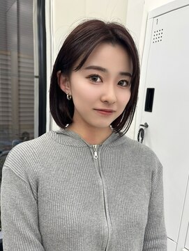 サンド 大阪梅田(sand) @hitoshi__sand ボブ/黒髪/ネビージュ/小顔/ワンレン/大阪梅田