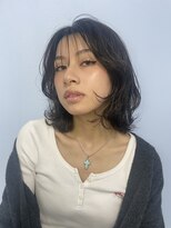 ムード マグ レーベル 南松本(MOOD Mag Label)&nbsp;切りっぱなし大人ボブシースルーバング20代30代顔まわりレイヤー