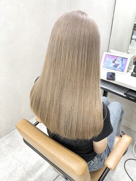 アジールヘア 東上野店(agir hair) 秋のくすみミルクティーベージュブリーチカラー【上野/御徒町】