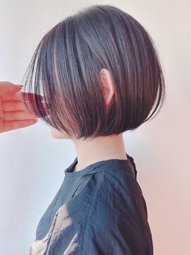 モリオフロムロンドン 原宿本店(morio from London) 【morio 原宿】大人丸みミニボブ　透明感カラー