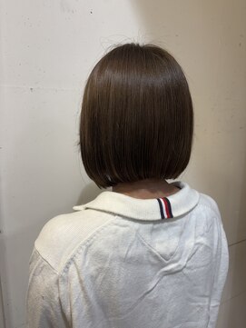 オーガニックマインド 坂戸 鶴ヶ島(organic+mind) 20代30代冬カラー◎ココアブラウン丸みボブ