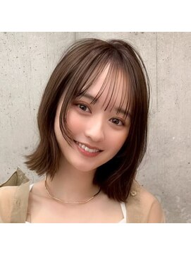 ハッチ(HACCH) 前髪なし大人ミディアムボブ20代30代40代　HACCH