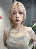 シャギーカットミディアムレイヤーボブレイヤーカットウルフ