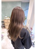 【Casita flor岐阜北方】顔まわりレイヤー　ロング　グレージュ