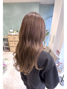 カシータフロル 岐阜店(Casita flor) 【Casita flor岐阜北方】顔まわりレイヤー ロング グレージュ