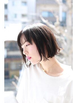 ヘアーガーデン ロココロ ナチュラル外ハネシンプルボブ