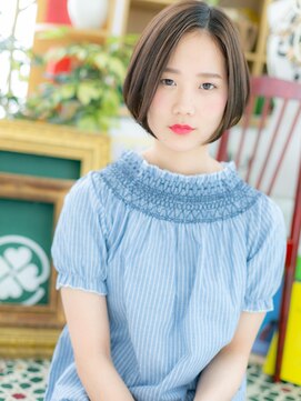 カバーヘア イヴ 戸頭店(COVER HAIR EVE) *EVE戸頭*キリっと透明感☆前下がりの黒髪大人ボブａ