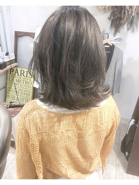 ヘアーアンドアトリエ マール(Hair&Atelier Marl) 【Marl】ブラックグレージュカラーの無造作セミディ♪