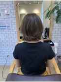 透明感カラー×外ハネボブ