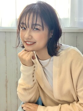 オルト(Ort) 外ハネくびれボブ/耳掛けシースルーバンク/髪質改善縮毛矯正