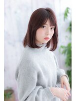 ミック 日暮里店(miq)&nbsp;大人かわいいくすみピンク☆艶カラーナチュラルボブディa