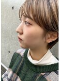 【Des.Art赤坂】耳掛けショート×ハイライトカラー×艶カラー