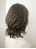 外ハネひし形ウルフレイヤー◇トップふんわり髪質改善