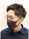 ツーブロックアップバングショート刈り上げビジネススタイル