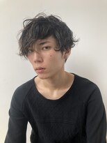 リフトバイマグ 松本駅前店(lift by mag)&nbsp;スパイラルパーマツイストパーマアップバング短髪メッシュ