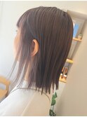切りっぱなしボブ×ダークラベンダーアッシュ