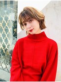 Aimee 町田ワンレンボブ×ライトブラウン