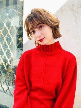 エイミー(Aimee) Aimee 町田ワンレンボブ×ライトブラウン