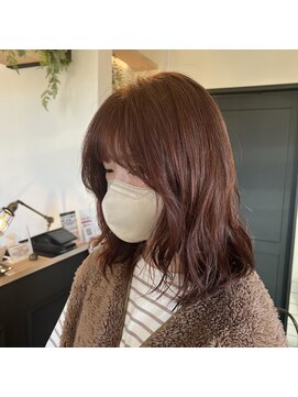 アウラヘアーサロン(aura hair salon) PINK BROWN×ゆるふわパーマ
