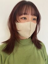 コト 福井大和田店(coto) 福井　暖色カラー　艶髪　髪質改善　レイヤーカット　レッド