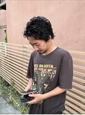刈り上げしない♪いなたい強めパーマスタイル
