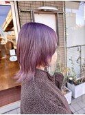 ダブルカラーピンクベージュベージュカラーケアブリーチ