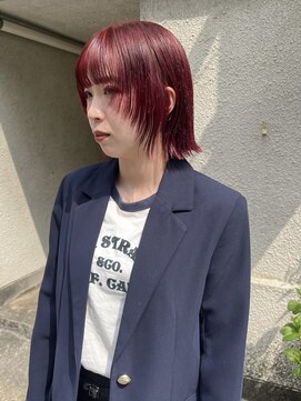 パークレーン アイス イヴェン(park lane ICI yeven) ブリーチなし チェリーレッド ボルドー /akari